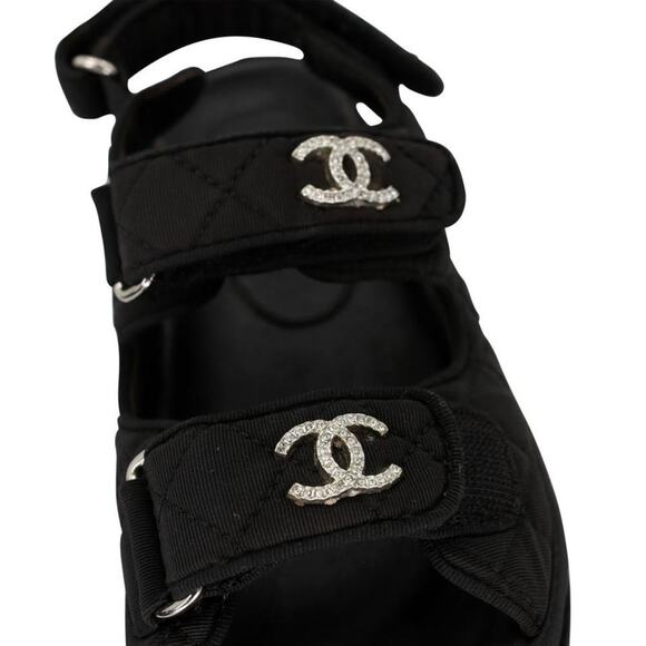 Chanel Quilted Crystal 36 CC Dad Chunky Sandals CC-S0829-0004 - Picture 9 of 12
